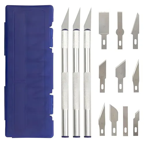 YPYMOD 3 Stück Stücke Precision Carving Craft Messer Set, Skalpell mit 10 Ersatzklingen für Hobbymesser Bastelmesser DIY Art Work CuttingCaving, Skulptur, Fensterfolie, Lackschutzfolien