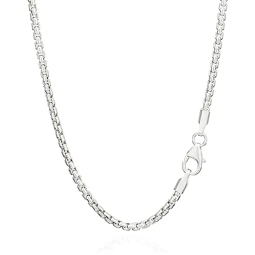 NKlaus 60cm Venezianerkette aus 925 Silber - Elegante Damenkette aus 925 Sterling Silber, 60cm lang und 2,0mm breit. Schweres Design für einen majestätischen Auftritt – ideal für besondere Anlässe.