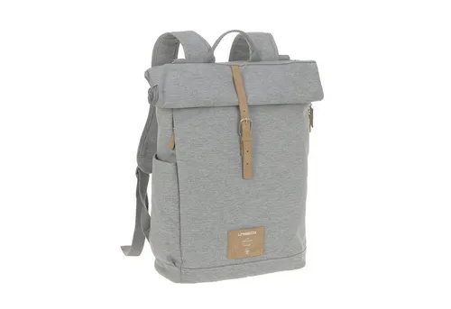 LÄSSIG Green Label Rolltop Backpack Grey Melange - Wickeltasche im modernen Design, vielseitig einsetzbar und mit praktischem Rolltop-Verschluss für optimale Flexibilität.