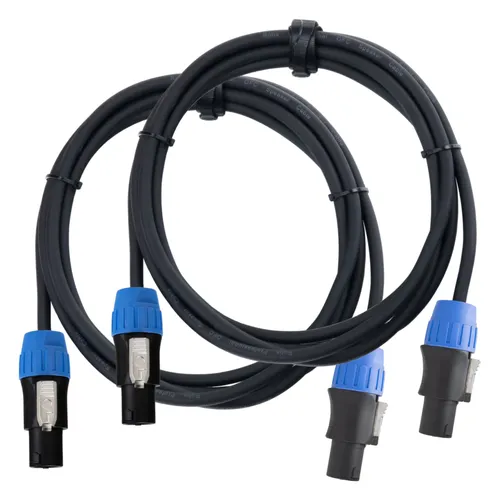 Pronomic pro-line BOXSP1-2.5 Lautsprecherkabel 2er Set - HiFi-Kabel, 2,5 m lang, Speakon-kompatibel mit 2x 1,5 mm² Aderquerschnitt, ideal für professionelle Audio-Anwendungen und optimalen Klang.
