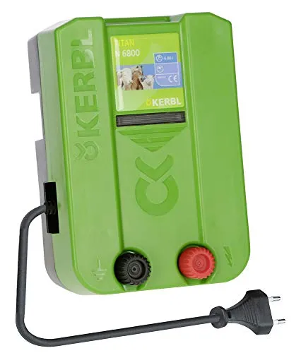 Kerbl Weidezaungerät Titan N 6800 - 6.8 J Netzgerät - Stallbedarf für Viehhaltung, äußerst schlagstarkes Weidezaun-Netzgerät mit 6.8 J, ideal zur Wildabwehr und für leichten bis mittleren Bewuchs.