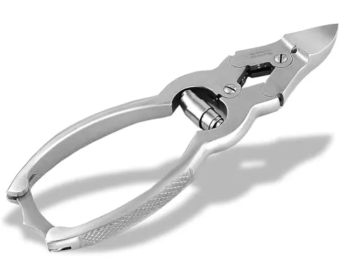 Nagelzange für dicke Fußnägel Profi Fußpflege Zange mit 2-facher Übersetzung aus Edelstahl 16 cm