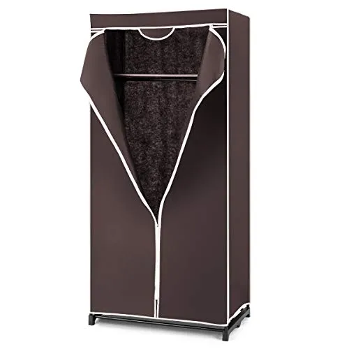 DREAMADE Faltbarer Stoffkleiderschrank mit Kleiderstange - Falt- & Stoffschränke – Stabiler Stoffkleiderschrank mit Schutzüberzug, ideal für platzsparende Aufbewahrung und einfache Montage.