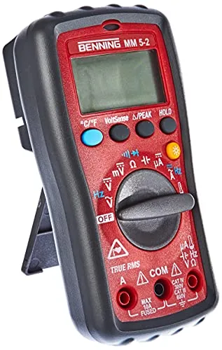 Benning MM 5-2 TRMS-Digital-Multimeter 044071 - Präzise Messungen von Spannung, Strom und Temperatur in einem robusten Design