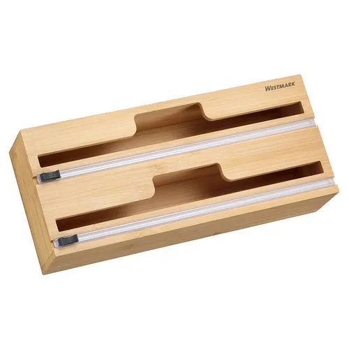 WESTMARK Folienspender braun - Stylischer Folienspender aus Bambus, inklusive Befestigungsmaterial für einfache Wandmontage – ideal für jede Küche.