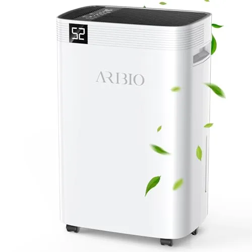 Luftentfeuchter Elektrisch,20L/Tag Hochleistungs Entfeuchter,Raumentfeuchter mit LED Anzeige,Wäschetrocknung, Ablaufschlauch,Timer und Abtauen, Raumgröße ca 200m³/60m², für Wohnungen,Badezimmer,Keller