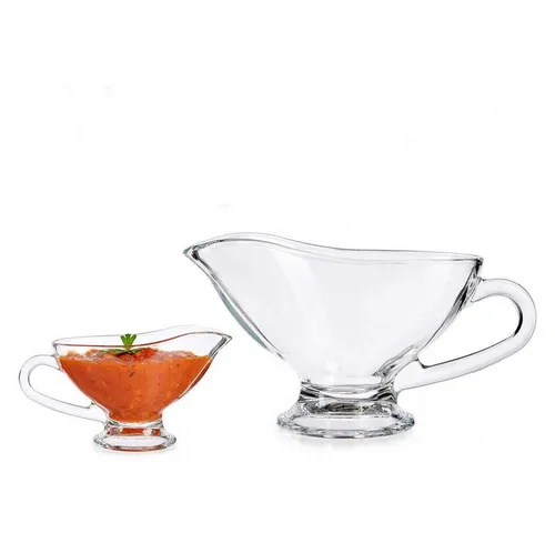 Vivalto Sauciere Sauciere Glas Soßenkanne Saucenkanne Sauce Schale mit Ausguß 200 ml, Glas, (1-tlg)