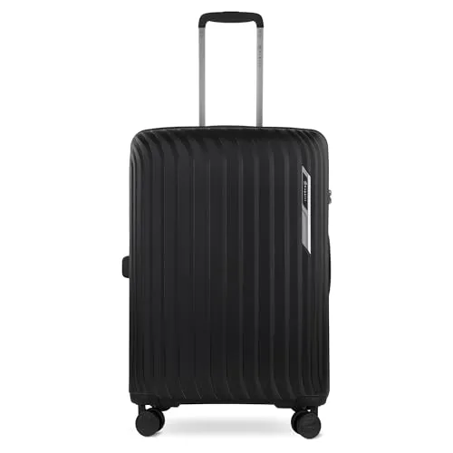bugatti Hera Hartschalen-Koffer M - Koffer in schwarz, superleicht mit nur 2,85 kg und 65 Litern Volumen, ideal für stressfreies Reisen. Robustes Polypropylen und elegantes Design mit 360° Rollen.