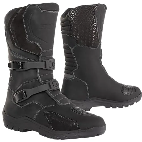 Büse Adventure wasserdichte Motorrad Stiefel, schwarz, 47