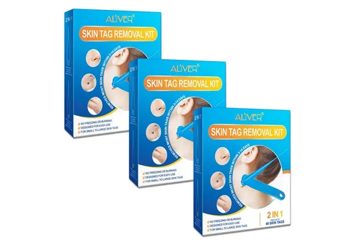 ALIVER Warzenentferner Stift 2-in-1 Set für Hautanhängsel - Praktisches 2-in-1 Set zur Entfernung von Hautanhängseln. Ideal für eine einfache, saubere Anwendung ohne invasive Methoden. Für kleine bis große Hautanhängsel geeignet, bietet es eine diskrete Lösung für den Alltag.