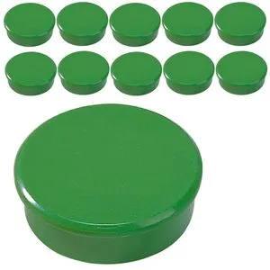 Dahle Magnete 95538-21462, grün, Ø 38 mm, Höhe 13,5 mm, 10 Stück
