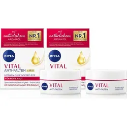 Produktbild NIVEA Tagespflege VITAL Anti-Falten Intensiv Plus LSF 15 Bio Arganöl 2 x 50 ml