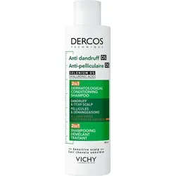 Vichy Dercos Anti-Schuppen 2in1 Shampoo & Conditioner 200 ml - Vichy Dercos 2-in-1 Anti-Schuppen Shampoo mit Conditioner für alle Haartypen. Reinigt und pflegt das Haar, sorgt für Weichheit und Geschmeidigkeit. Ideal für eine gesunde Kopfhaut ohne Schuppen.