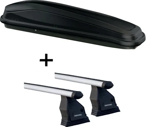 VDP Skibox JUEASY300 + Menabo Dachträger für BMW 5er E39 - Komplettset: Skibox (300L) und Dachträger für BMW 5er E39 (1996-2002). Bietet viel Platz für bis zu 6 Skier und schützt Ihr Gepäck. Einfache Montage und edles Design für maximalen Komfort auf Reisen.