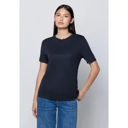STREET ONE STUDIO Rundhalsshirt Basic blau 38 EU