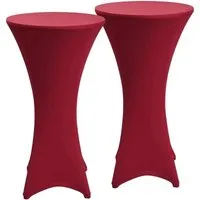 Beautissu Stella Stehtischhusse ø 60cm Bordeaux 2tlg