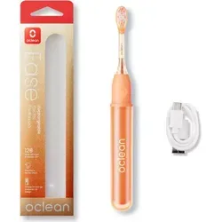 Oclean Ease, Erwachsener, Vibrierende Zahnbürste, Tiefenreinigung, Sensibel, 66000 Bewegungen pro Minute, Orange, 2 min, 30 sec - Orange