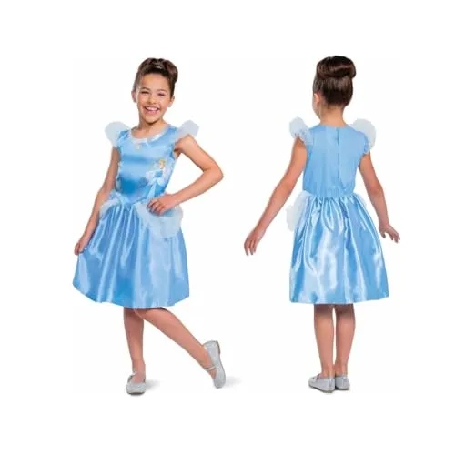 Disguise Disney Offizielles Standard Cinderella Kleid Mädchen Kostüm Mädchen Prinzessin Cinderella Faschingskostüme Kinder XS