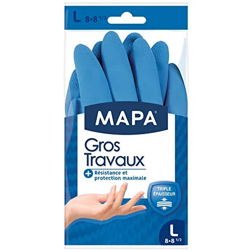 Spontex Latexhandschuhe, groß, blau, M, L, XL