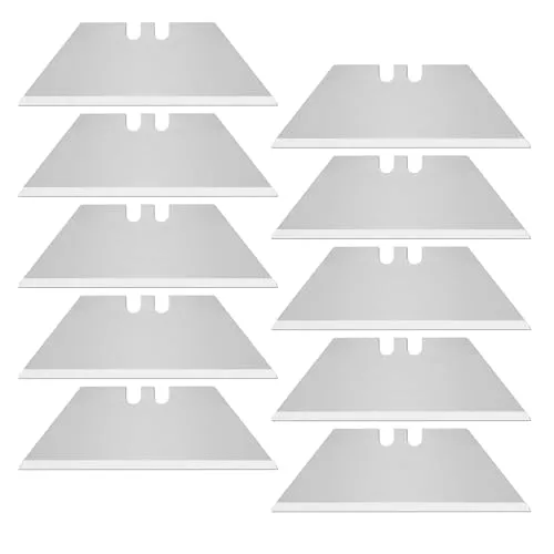 Trapezklingen,Teppichmesser Klingen,Trapezklingen Messer,Messer Klingen,Klingen,Ersatzklingen,Scharf,SK5-Stahl,0.6 mm Klingenstärke,10 Stück
