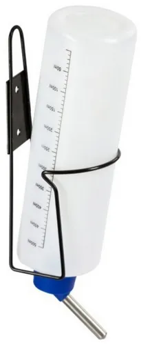 Kerbl Pet 81766 Trinkflasche - 500 ml, mit Metallhalterung und Doppelkugeltechnik, ideal für Nagerställe