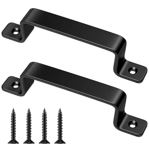 Maxentico 2 Stück Schrankgriffe Matt, Türgriffe Küche, Griffe für Küchenschränke, Möbelgriffe Küchengriffe, Schrank Griff, Schubladengriffe, Cabinet Handles, Metallgriff mit Schrauben (Schwarz, 185mm)