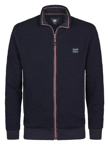 Petrol Sweatjacke Dunkelblau 3XL für Herren - Herren-Kapuzenjacke in Dunkelblau mit Stehkragen und Reißverschluss, ideal für lässige Looks und bequemes Tragen. Perfekt für den Alltag!