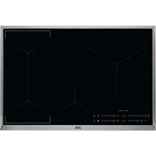 IKE84445XB Induktionskochfeld 80 cm mit Edelstahlrahmen - Kochfeld, energieeffizient und präzise Temperaturkontrolle für schnelles Kochen.
