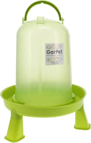 Geflügeltränke mit Standfüßen Hühnertränke Stand Füßen Wassertränke automatisch Stülptränke Hühner Tränke grün 5,0 L