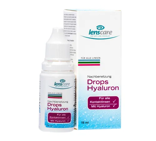 Small Supplier Contact Lenses Lenscare® Drops Hyaluronic 15ml 8023384137157
