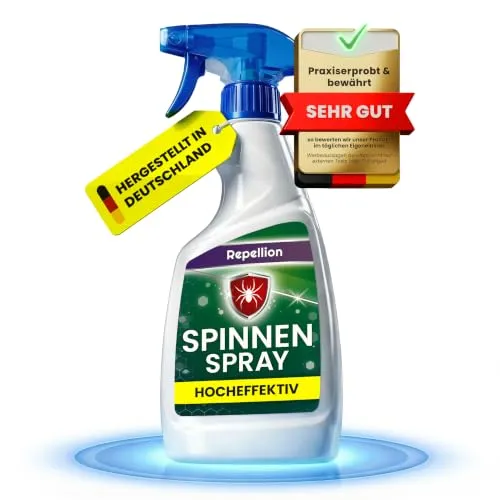 Repellion ® Spinnen Spray 500 ml, Anti Spinnenspray mit Langzeitwirkung, Spinnenabwehr für Haus und Wohnung, hält Spinnen von Fenstern, Ecken und Kellerräumen fern, Spinnenschutz