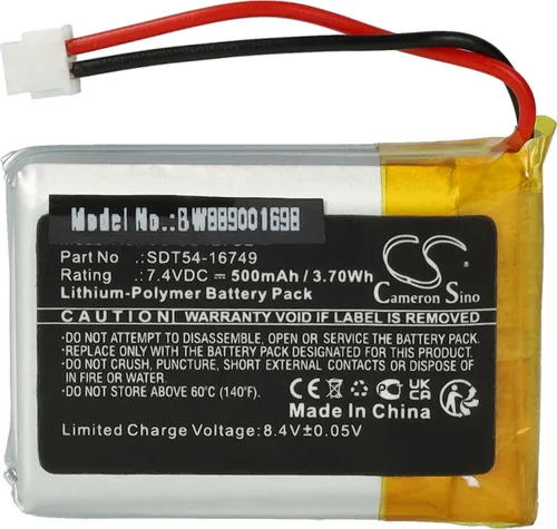 vhbw Akku kompatibel mit SportDog SD-875, SD-875E, SD-1275, SD-1275E Hundehalsband Hunde-Trainer (500 mAh, 7,4 V, Li-Polymer)