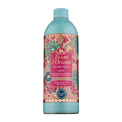 Tesori d'Oriente | Cremebad 'Ayurveda' | aromatisches Bad mit Amla-Frucht und Patchouli | Körperpflege für die Badewanne | Ritual für Körper & Sinne | 500 ml