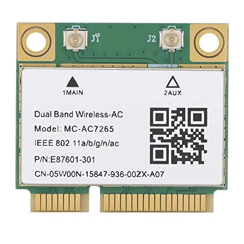 MC-AC7265-Netzwerkkarte, PCI-E-Netzwerkkarte Gigabit-Dualband für Bluetooth 4.2 Wireless WiFi-Netzwerkkarte Eingebauter 7265AC-Chip