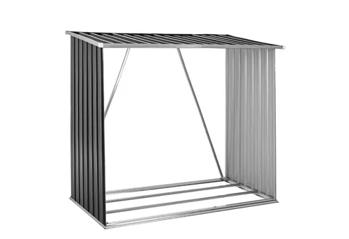 ESTEXO Brennholzunterstand - Wetterfester Holzlager für Kaminholz - Robuster Brennholzunterstand aus verzinktem Metall, schützt Ihr Holz vor Witterungseinflüssen. Ideal für die Lagerung in zwei Reihen, mit stabiler Bauweise und schickem Design in Anthrazit.