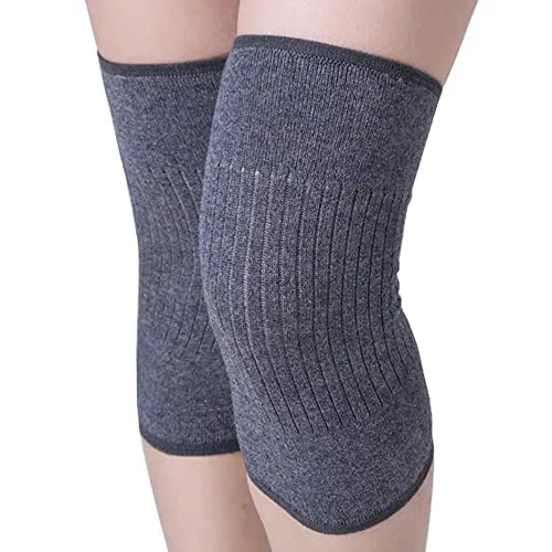 Paar Kaschmir Kniewärmer für Damen Herren Winter Warme Knieschoner Rutschfest Kniebandage Elastisch Knieschützer für Fußball Tanzen Yoga Indoor Sport Thermo Kniekompression Ärmel für Frauen Männer 1