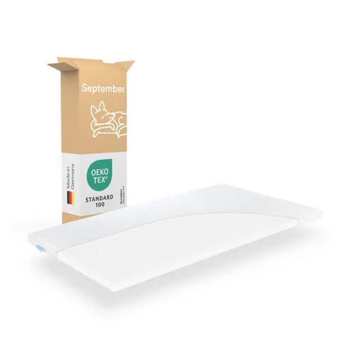 September – Topper 80x200 cm Komfortschaum mit 6 cm Höhe – Matratzenauflage mittelweich für optimalen Schlafkomfort - MITTELWEICHER LIEGEKOMFORT: Der 6 cm hohe Topper bietet ausgezeichneten Schlafkomfort und kann als Matratzenauflage für Boxspringbetten oder zur Kombination von Matratzen verwendet werden. Der Bezug ist pflegeleicht und waschbar.