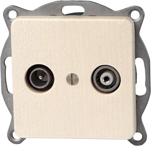 Kopp Milano 2-Fach Antennenabdeckung TV/RF Antennensteckdose Abdeckung