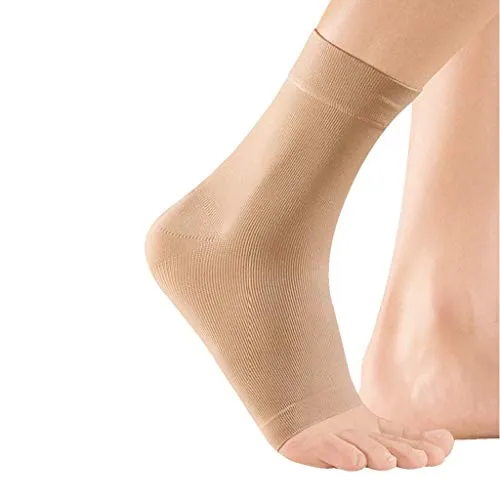 medi Zweizug Knöchelbandage - Fußbandage unisex - Größe IV - Bandage zur Sprunggelenk-Weichteilkompression - Beidseitig tragbar -caramel