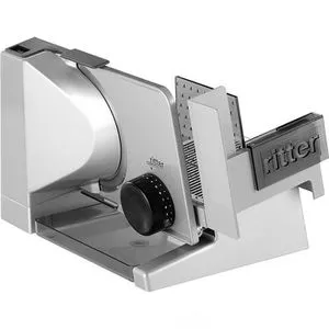 Ritter Allesschneider Solida 4 - Elektrisch, 65W Metall, stufenlos einstellbare Schnittbreite bis 23mm, ideal für Brot, Käse und Aufschnitt