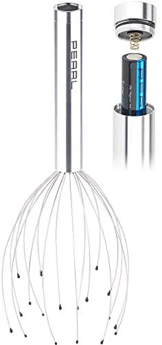 PEARL Kopfmassagegerät: Vibrations-Kopfmassage-Gerät mit 18 Armen & Wohlfühl-Noppen (Kopfmassagegerät Vibration, elektrisch, Schneebesen)