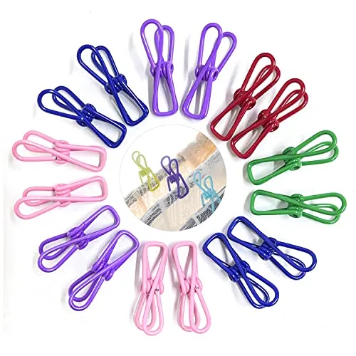 16er-Pack Clips zur Aufbewahrung von Lebensmitteln, wiederverwendbar, Gefrierbeutel-Clips zum Trocknen von Kleidung, Versiegeln von Snacks oder Kaffee, Lebensmittel frisch zu halten (Farbe zufällig)