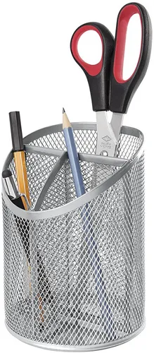 WEDO Stifteköcher Office aus Drahtmetall 3 Fächer silber in silber von Wedo