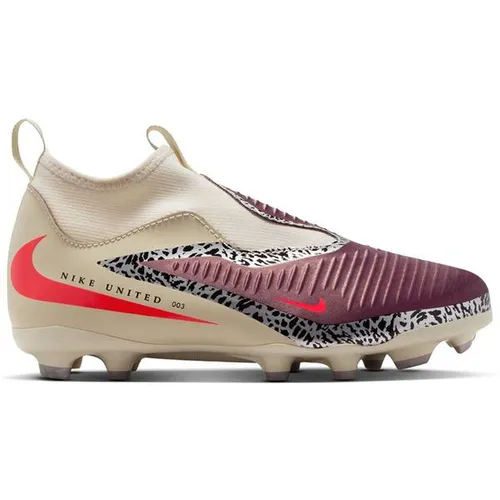 NIKE Kinder Fußball-Rasenschuhe JR PHANTOM 6 HIGH AC FG/MG NU3 - Die JR PHANTOM 6 HIGH AC FG/MG sind für präzise Bewegungen und Kontrolle konzipiert. Mit der speziellen Traktion und griffigem Kunstleder bist du optimal für den nächsten Spieltag gerüstet.