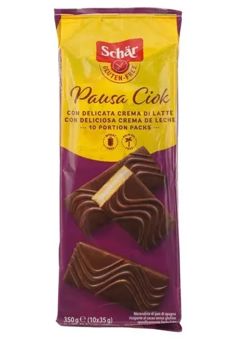 Schar Gluten Free Pausa Ciok Süße Snacks Biskuitkuchen mit Milchcreme 350g