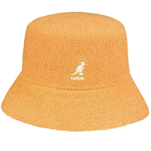 Kangol Frottee Bermuda Bucket Stoffhut Sommerhut Strandhut Sonnenhut Fischerhut Damen/Herren - Sommer Frühling-Sommer - L (58-59 cm) pastellgelb