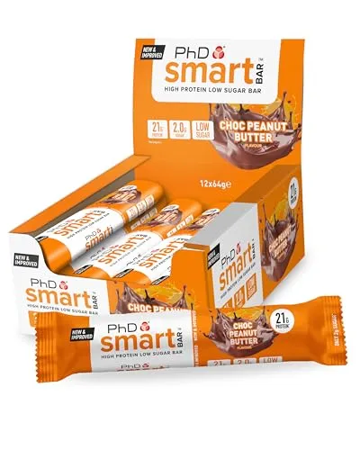 Produktbild PhD Nutrition Smart Bar Protein Riegel 12 x 64g Schokolade Erdnussbutter