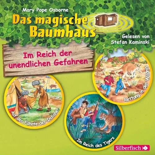 Produktbild Im Reich der unendlichen Gefahren. Die Hörbuchbox (Das magische Baumhaus): Auf der Fährte der Indianer / Im Reich des Tigers / Rettung in der Wildnis : 3 CDs | Band 16 / 17 / 18