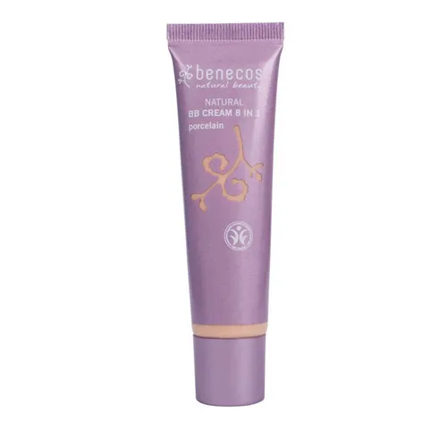 benecos Natural BB Cream 8in1 porcelain Bio 30ml - Gesichtscremes – Die BB Cream bietet 8 Vorteile für Ihre Haut, darunter feuchtigkeitsspendend, mattierend und beruhigend, ideal für helle Hauttypen.