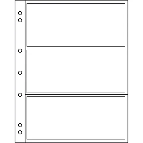 Leuchtturm Münzhüllen NUMIS 3C, 3 Fächer für Banknoten, 10er-Pack